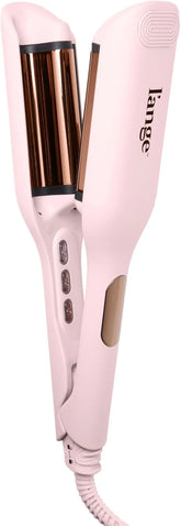 L'ANGE HAIR SculptWaver Titanium Deep Wave | Hair Crimper for Effortless Beach Waves | 3 Barrel Hair Waver with Adjustable Heat | Dual Voltage & Smart Timer | Styling Tools & Appliances, Blush - Small