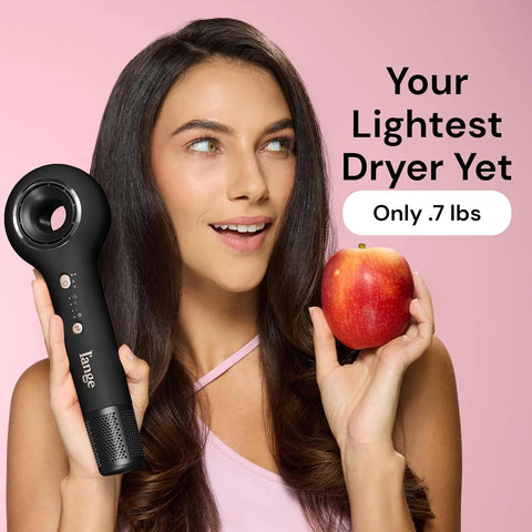 L’Ange Hair Axia HaloRing Ionic Hair Dryer | High Speed Professional Blow Dryer for Smooth, Frizz-Free Styles | Lightweight Brushless Motor with Concentrator & Wall Mount | 4 Heat Settings | Black