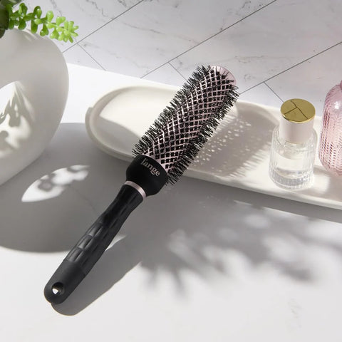 L'ANGE HAIR VolumePro Extra-Long Ceramic Ionic Round Brush, Black | For Blow Drying, Curling & Styling | Adds Volume, Reduces Frizz & Boosts Shine | Ideal for Extra-Long Hair (33mm)