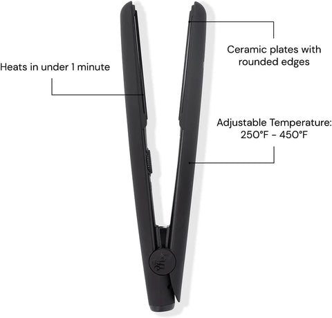 L'ANGE HAIR Le Ceramique 1-Pass Flat Iron Hair Straightener | Fast Heating Ceramic Flat Iron | Best Hot Tools Professional Hair Straightener to Lock in Moisture & Shine | (Black)