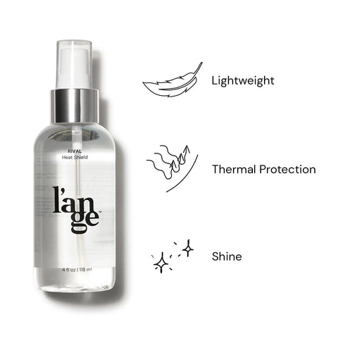 L'ANGE HAIR Rival Heat Shield | Heat Protection Spray for Hair | Prevents Frizz and UV Damage | Lightweight Thermal Protectant Spray | Adds Shine with Nourishing Oils and Keratin | 4 oz Bottle