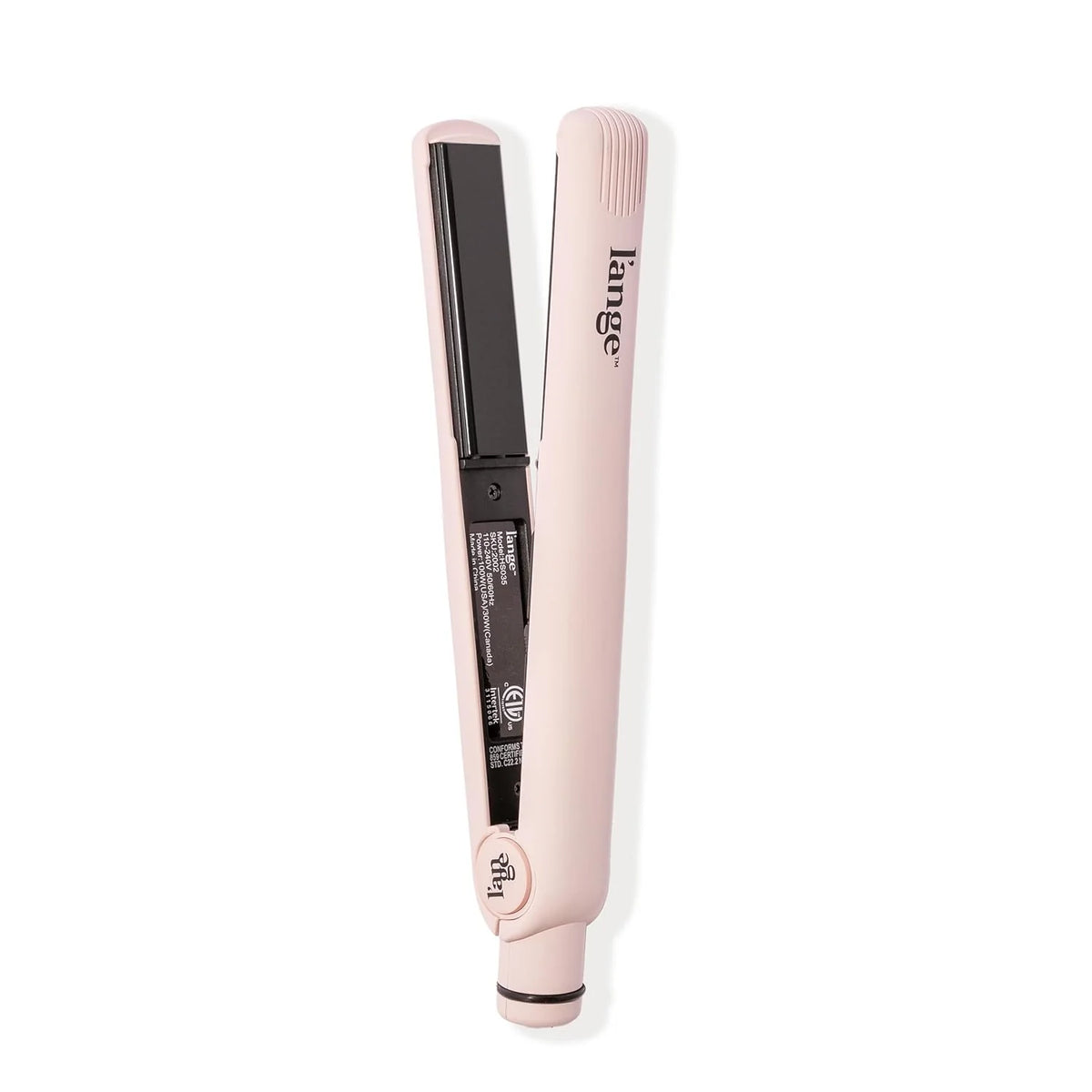 L'ANGE HAIR Aplatir Ceramic 1" Flat Iron | Adjustable Temp & Dual Voltage Hair Straightener | Tourmaline-Infused Plates for Smooth, Frizz-Free Styling | 1 Inch Styling Tool (Blush)