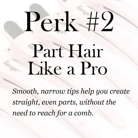 L'ANGE HAIR Rubber Sectioning Hair Clips | Narrow-Tipped Design | For Parting & Sectioning Hair | Easy Grip Handles | Professional Styling Results | 6-Pack (Blush)