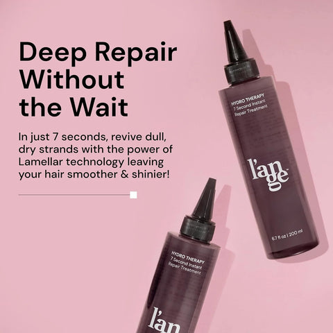 L'ANGE HAIR Hydro Therapy 7-Second Instant Repair | Hydrating & Moisturizing Lamellar Hair Care Treatment | Detangler, Gloss & Anti Frizz Hair Products | Paraben-Free & Safe for Colored Hair | 7 Second