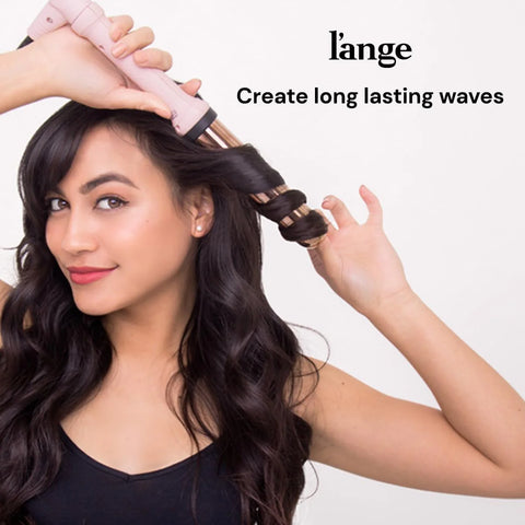 L'ANGE HAIR Ondulé 32 MM Titanium Curling Wand | Professional Hot Tools Curling Iron 1.25 Inch | Salon Hair Styling Wands for Beach Waves | Best Hair Curler Wand for Frizz-Free, Lasting Curls