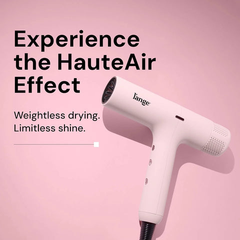 L'ANGE HAIR HauteAir Digital Professional Hair Dryer | LED Display for Precision Heat Control | Fast-Dry Brushless Motor with Cool Shot | Negative Ion Technology | Lightweight & Self-Cleaning (Blush)