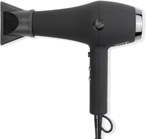 L’Ange Hair Soleil Professional Hair Dryer | Fast Drying Ionic Blow Dryer for Frizz-Free Results | 3 Heat Settings with Cool Shot Feature | Lightweight Hairdryer with Concentrator 1875W | Black
