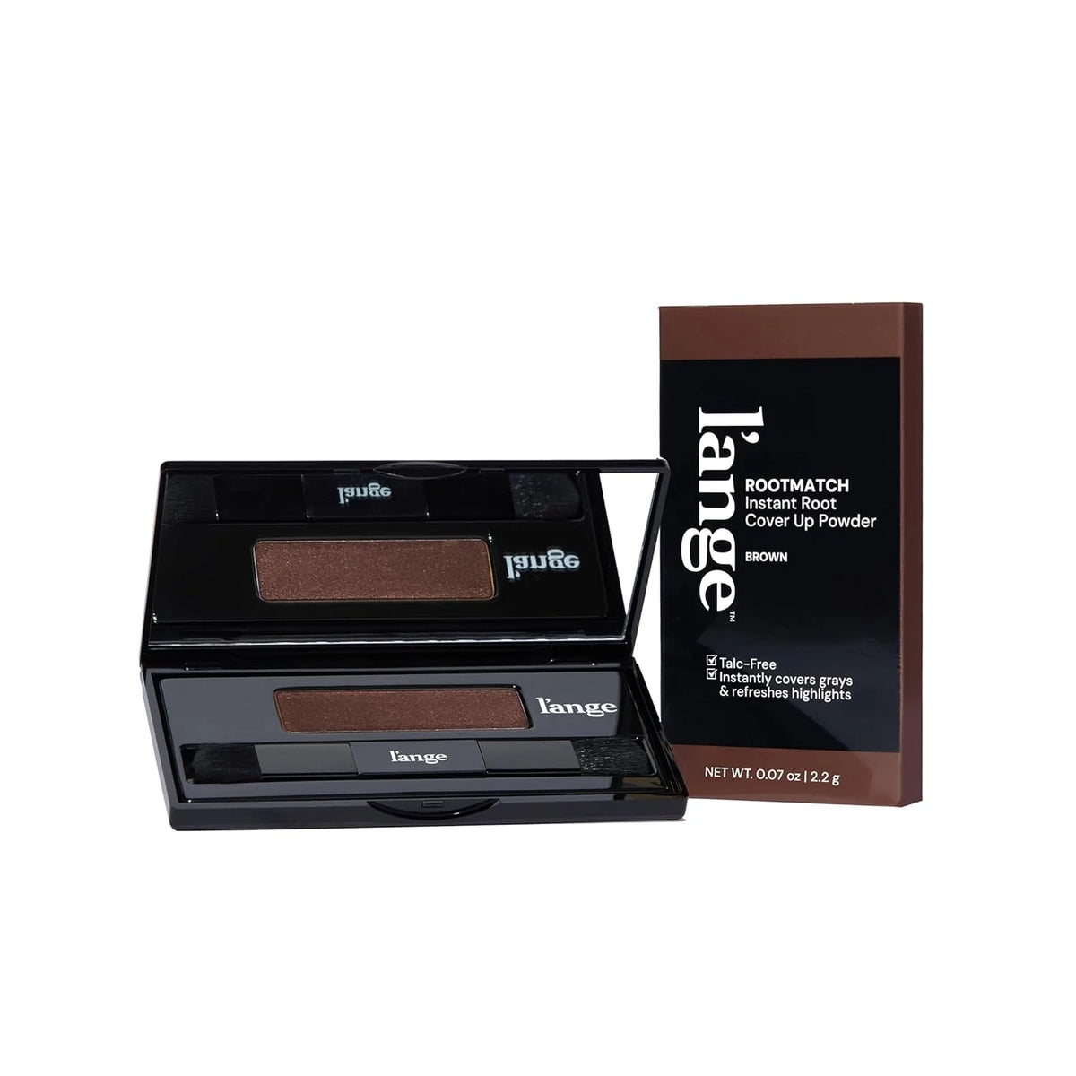 L'ANGE HAIR RootMatch Instant Root Cover Up Powder | Conceals Grays & Sparse Spots | Extends Highlights | Transfer- & Water-Resistant | For All Hair Types (Brown)