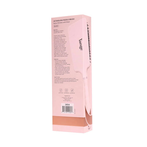 L'ANGE HAIR Detangling Paddle Brush | Nylon & Boar Bristles for Wet or Dry Hair | Built for Thick Hair | Reduces Snagging & Breakage | Tames Flyaways & Frizz for Softer, Shinier Strands (Blush)