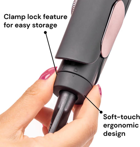 L'ANGE HAIR Le Titane Titanium Flat Iron | Hair Straightener with Curved Edges for Versatile Styling | Dual Voltage Flat Iron with Infrared Heat & Adjustable Temperature | 1" Black