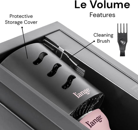 L'ANGE HAIR Le Volume 2-in-1 Titanium Blow Dryer Brush | Frizz Control Blowout Hair Dryer Brush For Drying And Straightening | Volumizing Hot Air Styler For All Hairstyles | Oval Barrel | Blush - 75mm