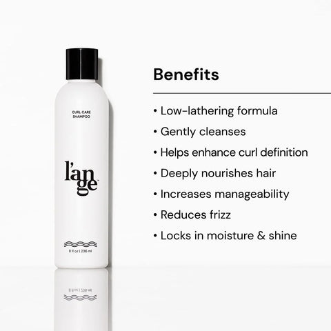L'ANGE HAIR Curl Care Gentle Shampoo | Best Shampoo for Curls | Nourishing & Moisturizing | Reduces Frizz | Boosts Bounce & Shine | Sulfate free | Paraben Free | Silicone Free