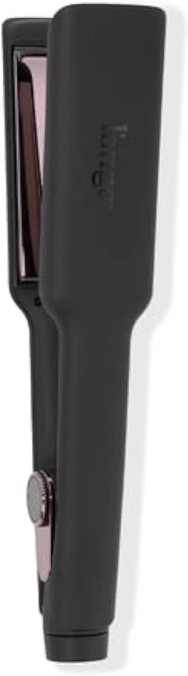 L'ANGE HAIR Le Titane Titanium Flat Iron | Hair Straightener with Curved Edges for Versatile Styling | Dual Voltage Flat Iron with Infrared Heat & Adjustable Temperature | 1.75" Black