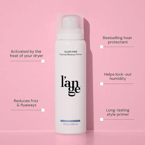 L'ANGE HAIR Glass Hair Heat Protectant Spray | Anti-Frizz Blow Dry Mist | Long Lasting Hold & Shine | Humidity Protection | Thermal Heat Protection Spray | Lightweight Blow Out Primer, 5 fl oz, 2-Pack