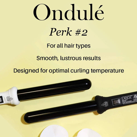 L'ANGE HAIR Ondulé 32 MM Ceramic Curling Wand | Professional Hot Tools Curling Iron 1.25 Inch | Salon Hair Styling Wands for Beach Waves | Best Hair Curler Wand for Frizz-Free, Lasting Curls