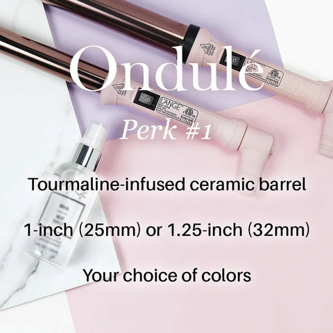 L'ANGE HAIR Ondulé 32 MM Ceramic Curling Wand | Professional Hot Tools Curling Iron 1.25 Inch | Salon Hair Styling Wands for Beach Waves | Best Hair Curler Wand for Frizz-Free, Lasting Curls